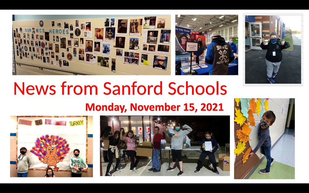 News From Sanford Schools 11.15.2021