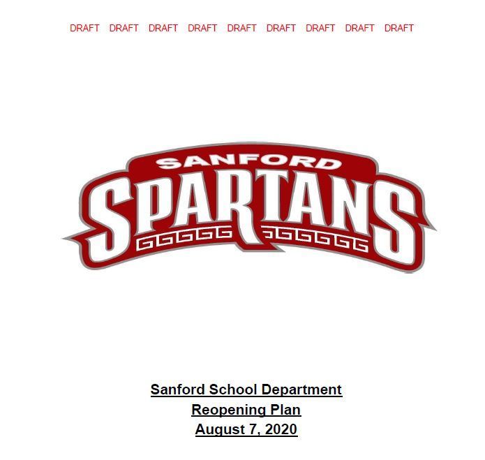 DRAFT Sanford School Department Reopening Plan DRAFT