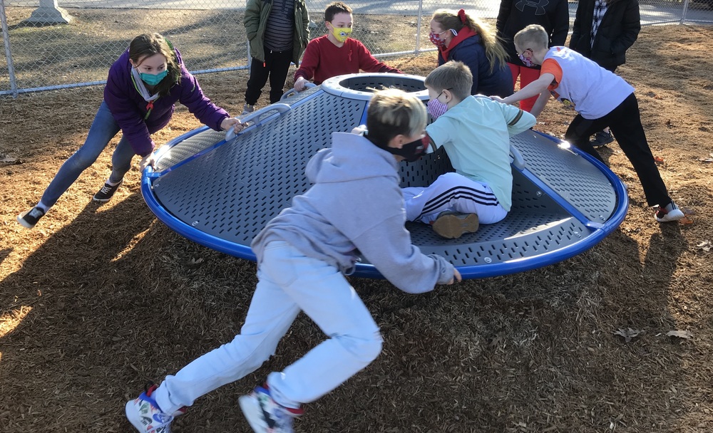 Students Enjoy New Playground