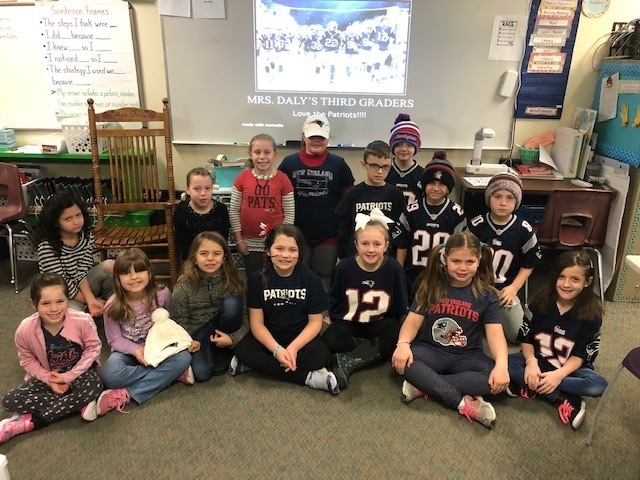 Mrs. Daly's 3rd Graders Love the Patriots