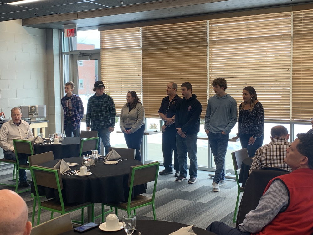 ​On Thursday afternoon, six students from Sanford Regional Technical Center were recognized as Students of the Quarter at the Sanford-Springvale Rotary Club meeting in SRTC’s restaurant.