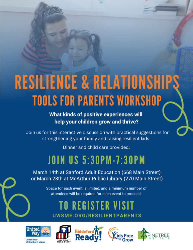 ​York County Community Action Corporation is hosting a workshop for parents at Sanford Adult Education on Tuesday, March 14th.