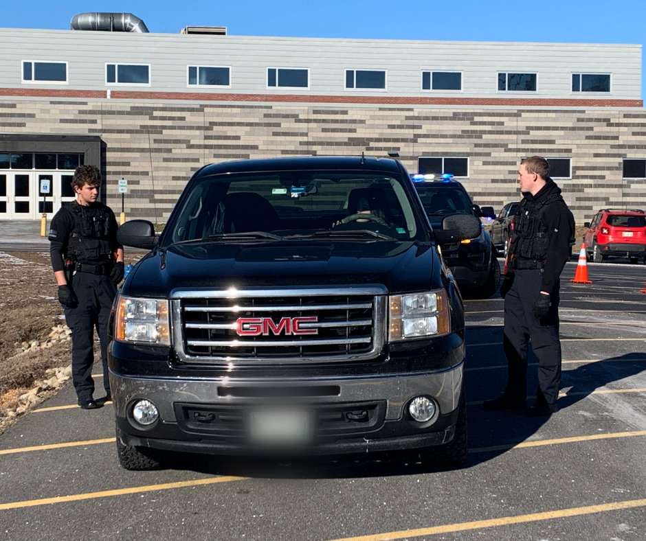 Students in the Law Enforcement Program at Sanford Regional Technical Center used the program cruiser for training on Tuesday.
