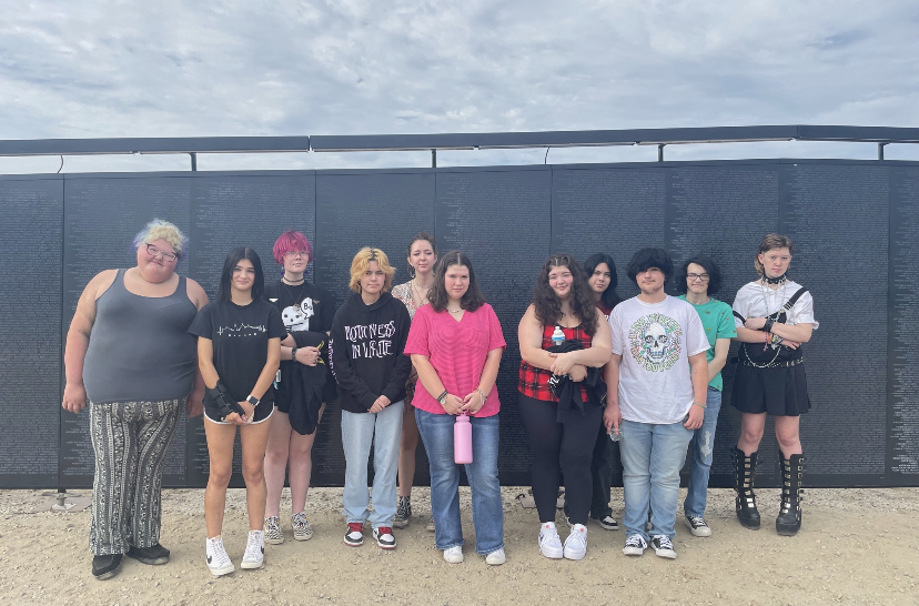 ​Students in the Alternative Program at Sanford High School took a visit to The Wall That Heals Vietnam Veterans Memorial Wall.