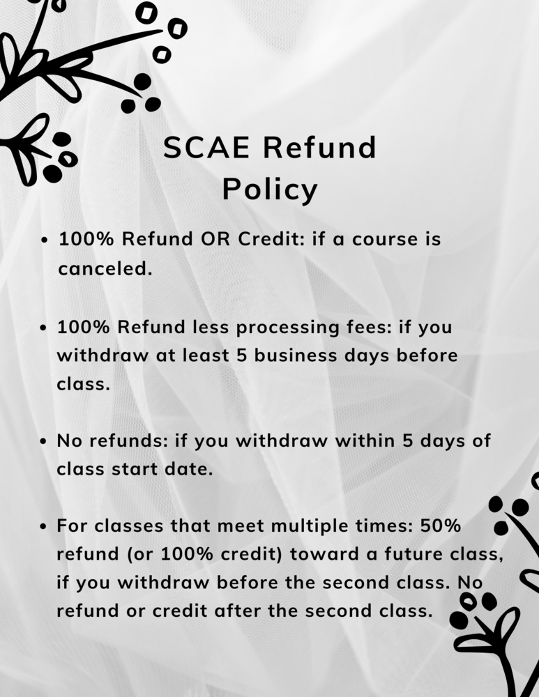 SCAE Refund Policy