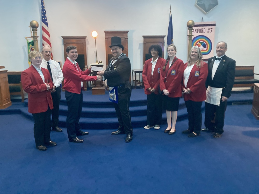 ​Sanford Regional Technical Center accepted a donation from Springvale Lodge Tuesday night to help fund their National SkillsUSA competition. 