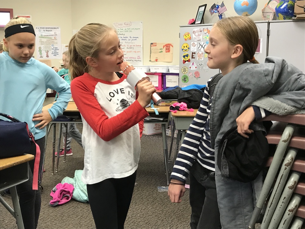 5th Graders Practice Public Speaking Skills