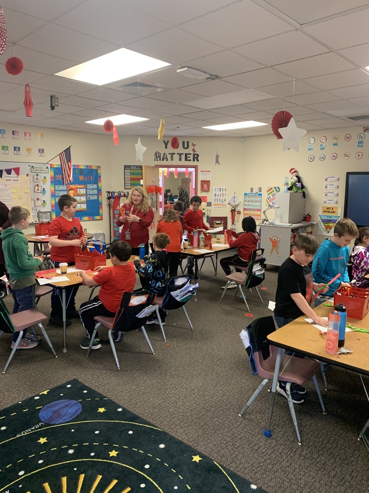 Carl J. Lamb surprised one of their students with a mini Chinese New Year in one of their pods on Thursday, January 19.