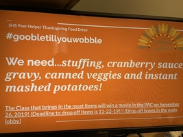 SHS Thanksgiving food drive