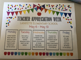 Teacher and Staff Appreciation Week!