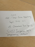 In person add/drop for SHS students offered this week!