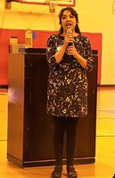 Angie Speaks at SJHS
