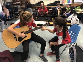 Guitar Lesson in Music Class