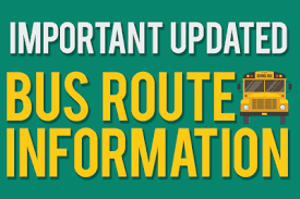 Bus Route Information Announced - Grades 5 - 12