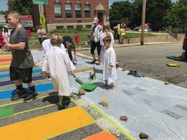 Cross walk painting