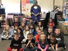 A Knight's visit in Mrs. Plumpton's class