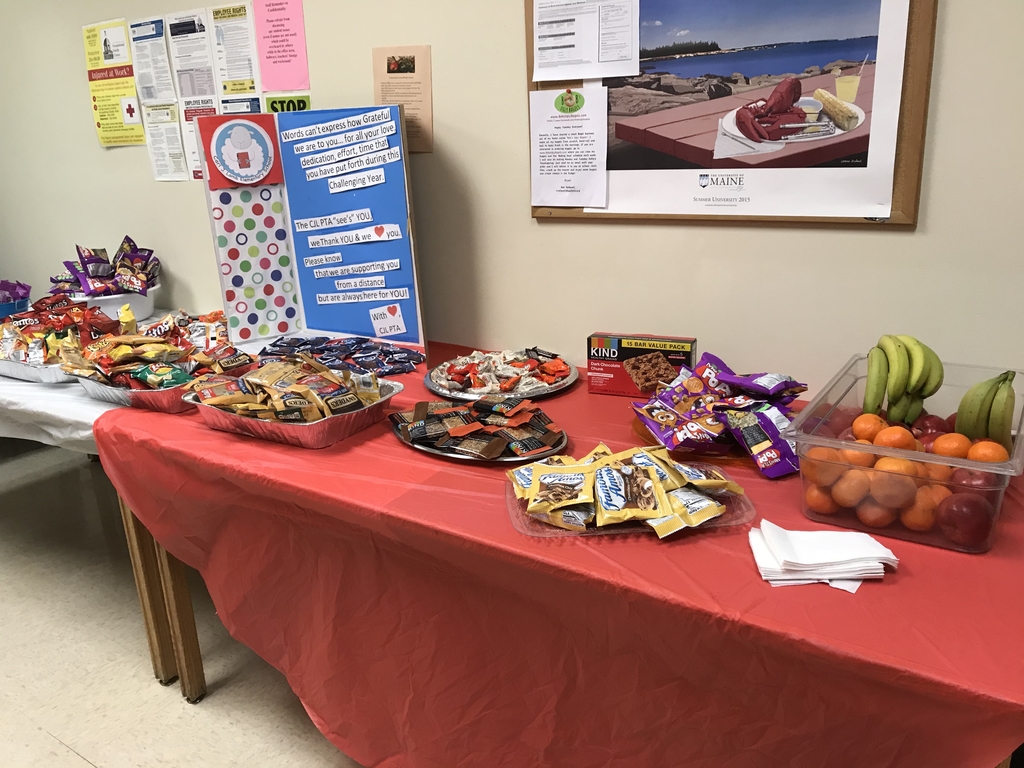 PTG treats for staff. Conferences tonight!
