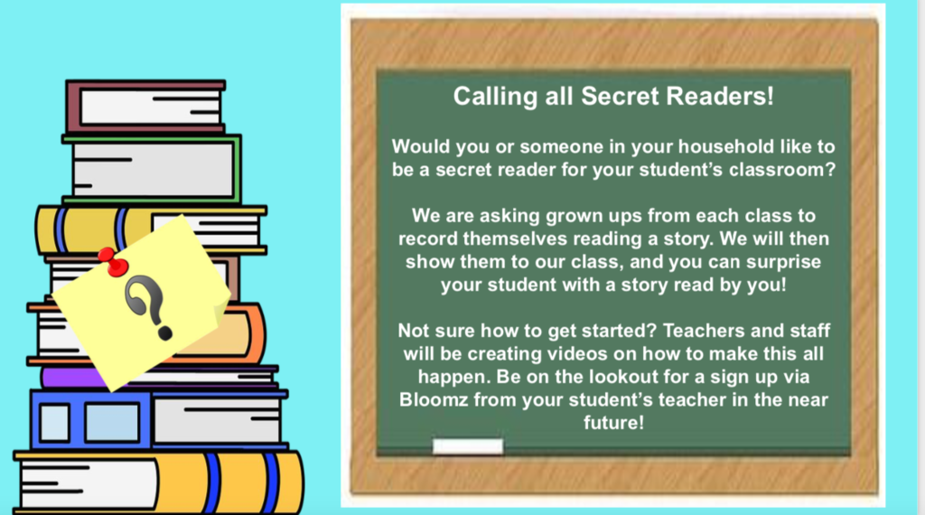 Flyer for MCS virtual guest readers.