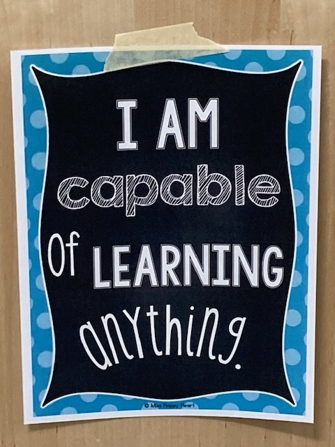 Growth mindset poster.