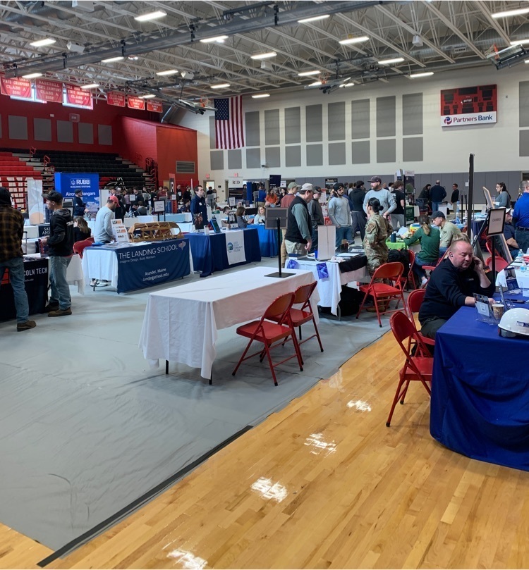 The annual College and Career fair is underway at the Sanford High gym! More than 30 colleges and organizations, as well as all branches of the U.S. armed services are here. Students from SHS and SRTC are prepared! 